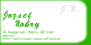 jozsef mokry business card